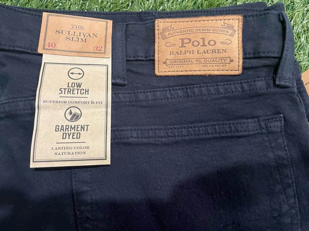 Polo Ralph Lauren Sullivan Slim Garment Dyed Navy Pants Jeans 40x32 NWT